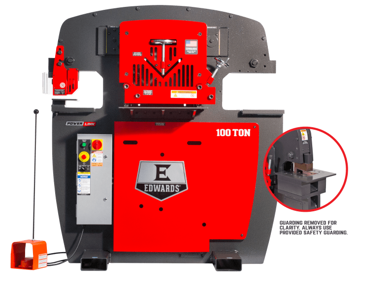 100 Ton Ironworker 208V, 3Ph, PowerLink, Coper Notcher & 2 LED Lights