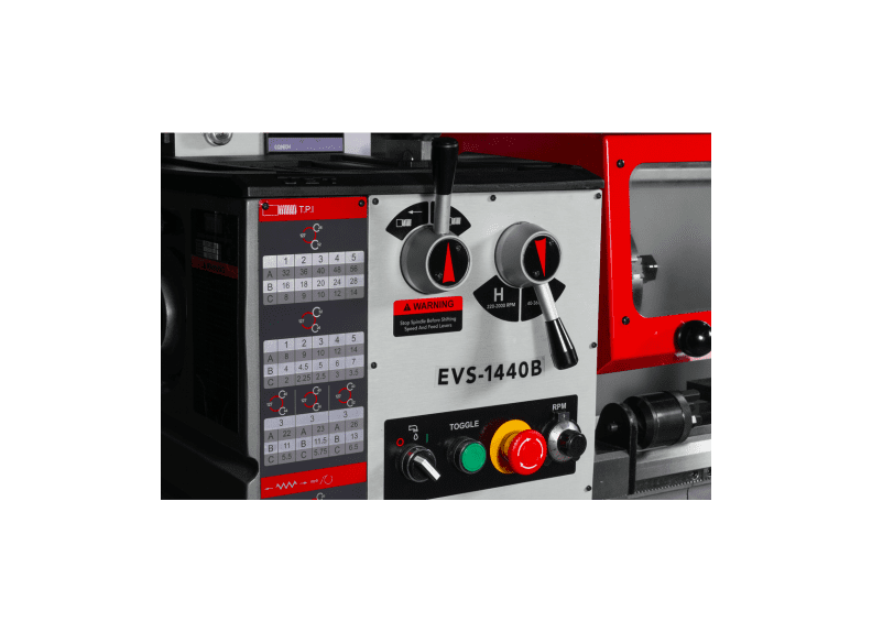 EVS-1440 Electronic Variable Speed lathe with Taper Attachment, 3HP