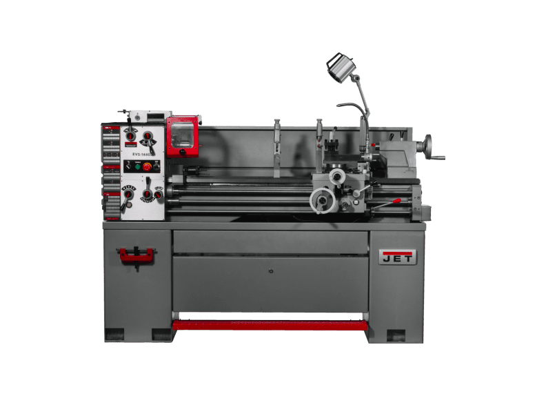 EVS-1440 Electronic Variable Speed lathe with Acu-Rite 203 DRO and Taper Attachment, 3HP