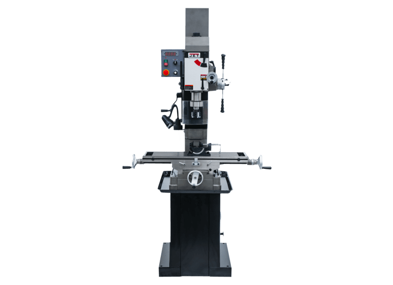 JMD-45VSPF Variable Speed Square Column Geared Head Mill/Drill with Newall DP500 2-Axis DRO & X-Axis Powerfeed