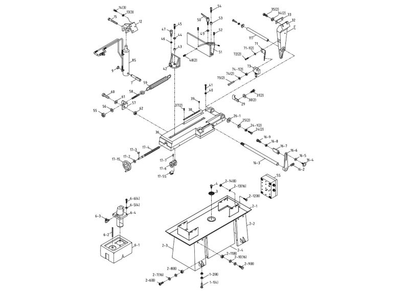 J-7015 Stand and Bed Assembly