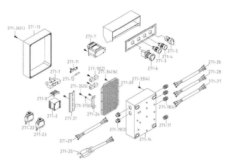 HBS-814GH Electrical Control Box Assembly
