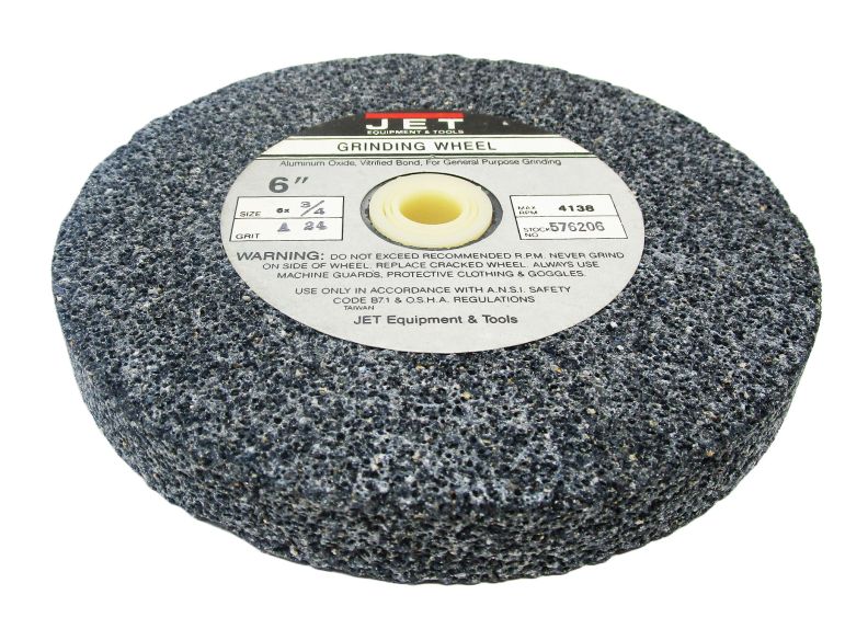 JET — Grinding Wheel, 6 x 34", Right Side A24 for JBG-6A Bench Grinder