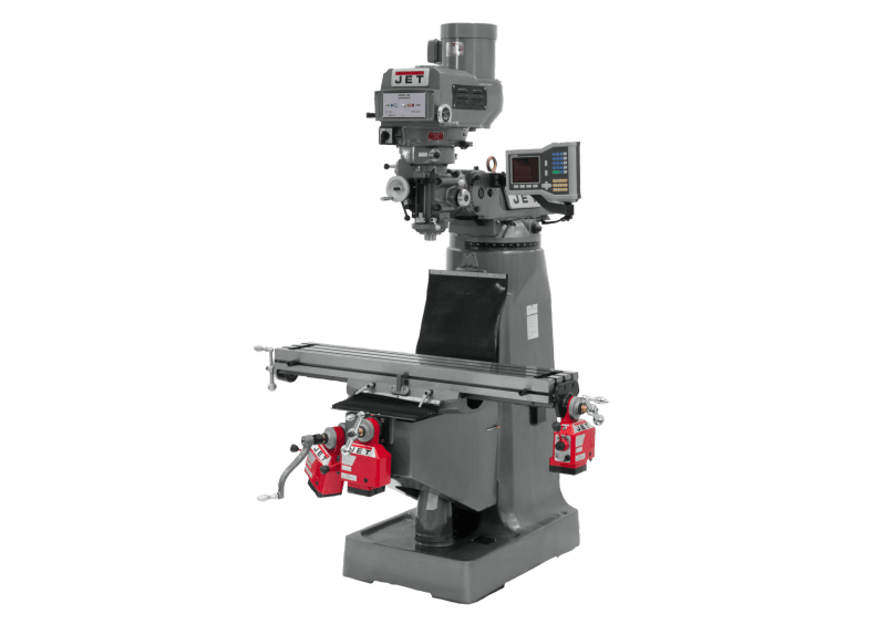 JTM-4VS Mill With 3-Axis ACU-RITE 203 DRO (Knee) With X, Y and Z-Axis Powerfeeds