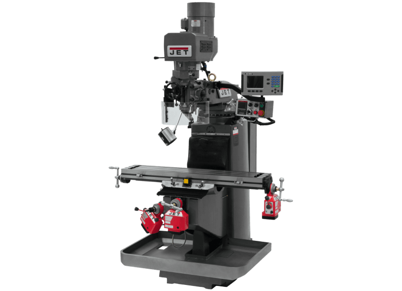JTM-949EVS Mill With 3-Axis Acu-Rite 203 DRO (Knee) With X, Y and Z-Axis Powerfeeds