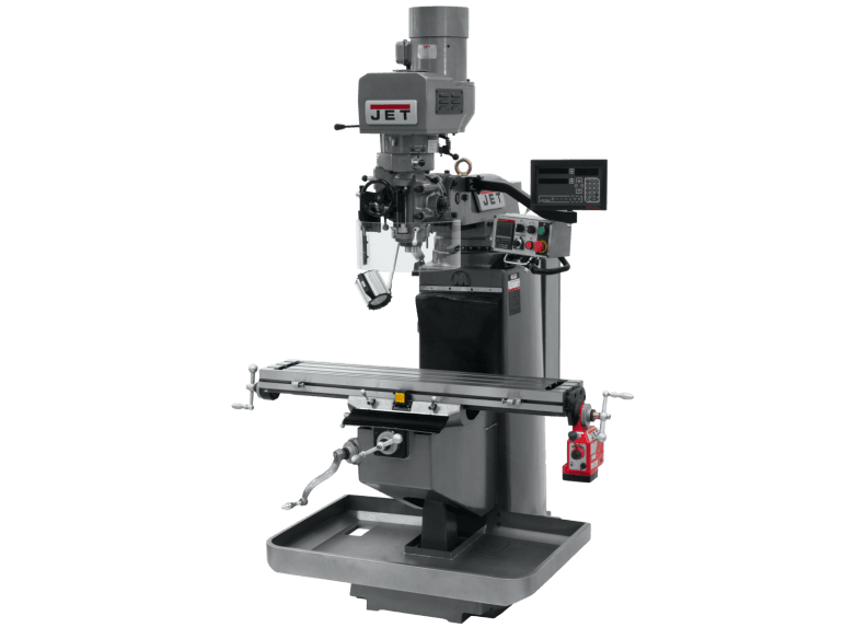 JTM-949EVS Mill With 3-Axis Newall DP700 DRO (Knee) With X-Axis Powerfeed