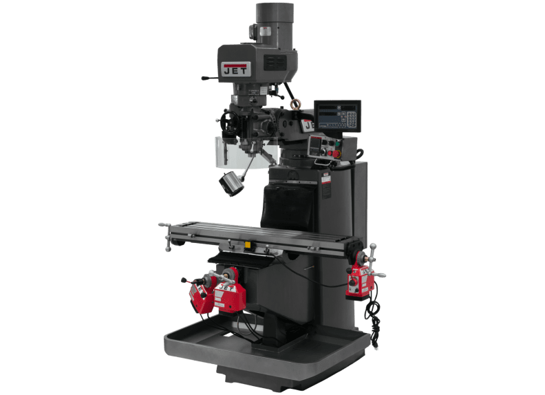 JTM-949EVS Mill With 3-Axis Newall DP700 DRO (Knee) With X, Y and Z-Axis Powerfeeds