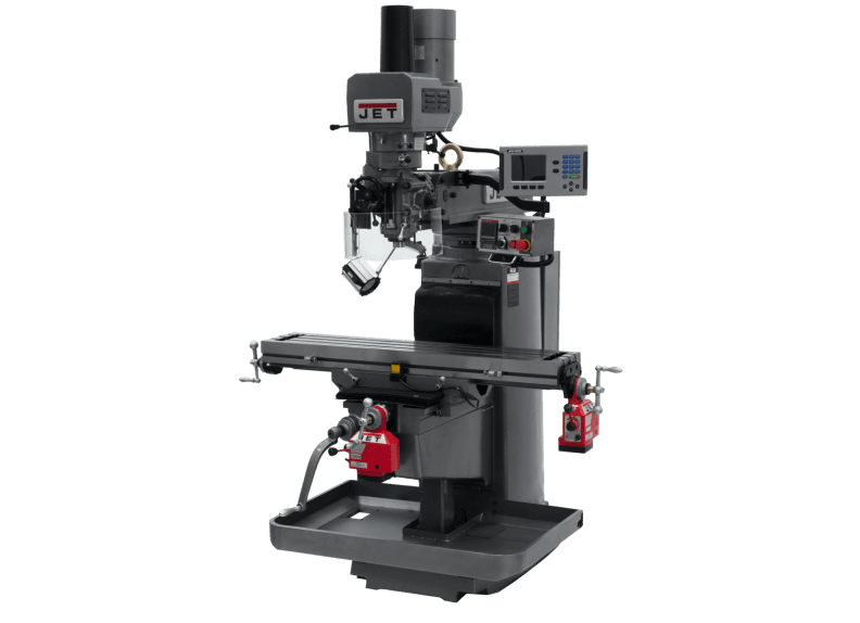JTM-1050EVS2/230 Mill With Acu-Rite 203  DRO With X and Y-Axis Powerfeeds and Air Powered Drawbar