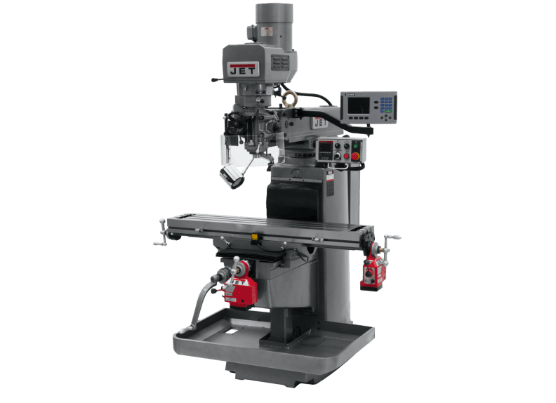 JTM-1050EVS2/230 Mill With 3-Axis Acu-Rite 203 DRO (Quill) With X and Y-Axis Powerfeeds