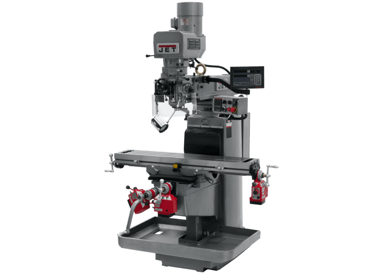 JTM-1050EVS2/230 Mill With 3-Axis Newall DP700 DRO (Knee) With X, Y and Z-Axis Powerfeeds