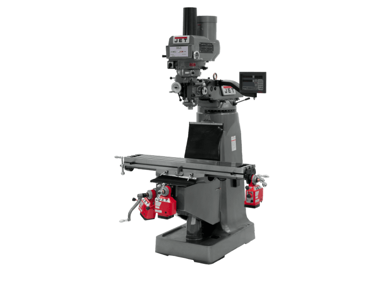 JTM-4VS-1 Mill With 3-Axis Newall DP700 DRO (Quill) With X, Y and Z-Axis Powerfeeds and Power Draw Bar