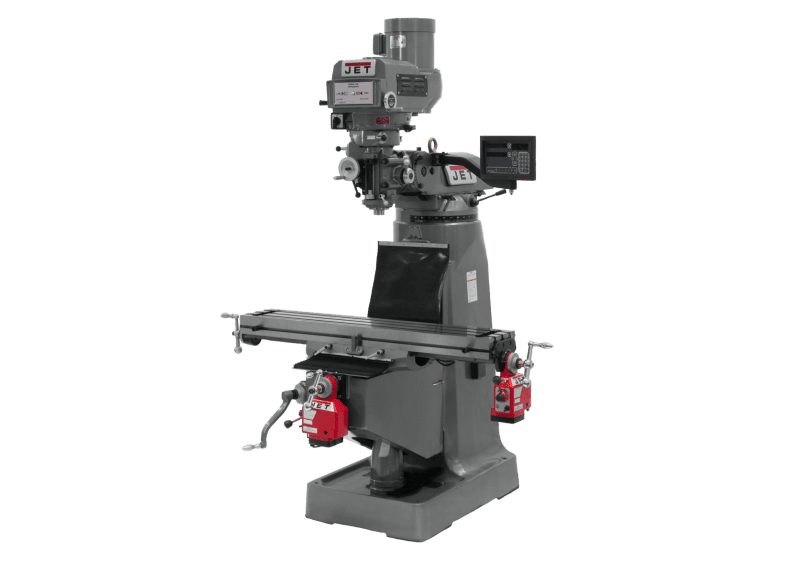 JTM-4VS Mill With 3-Axis Newall DP700 DRO (Quill) With X and Y-Axis Powerfeeds