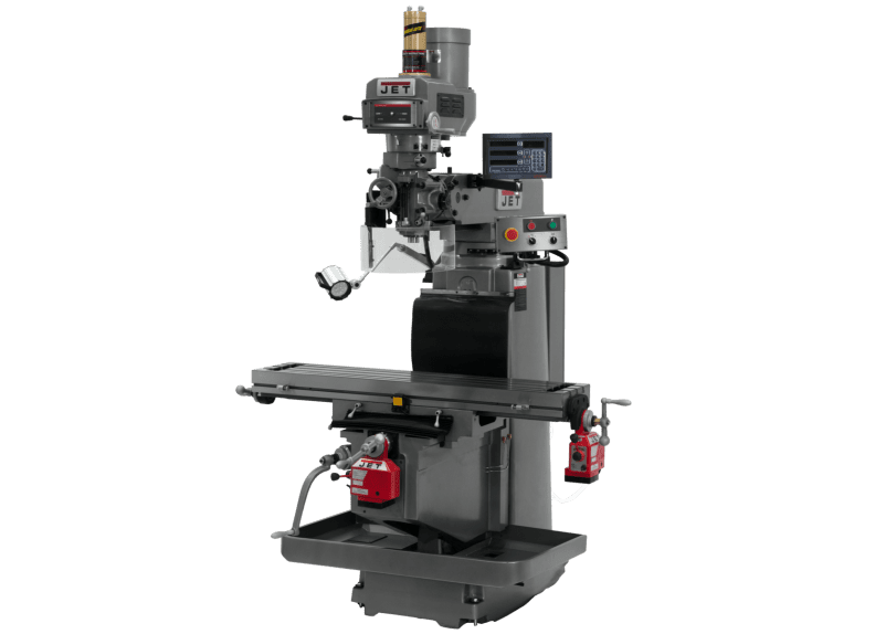 JTM-1254RVS with NEWALL DP700 DRO X & Y Powerfeeds & Air Power Drawbar
