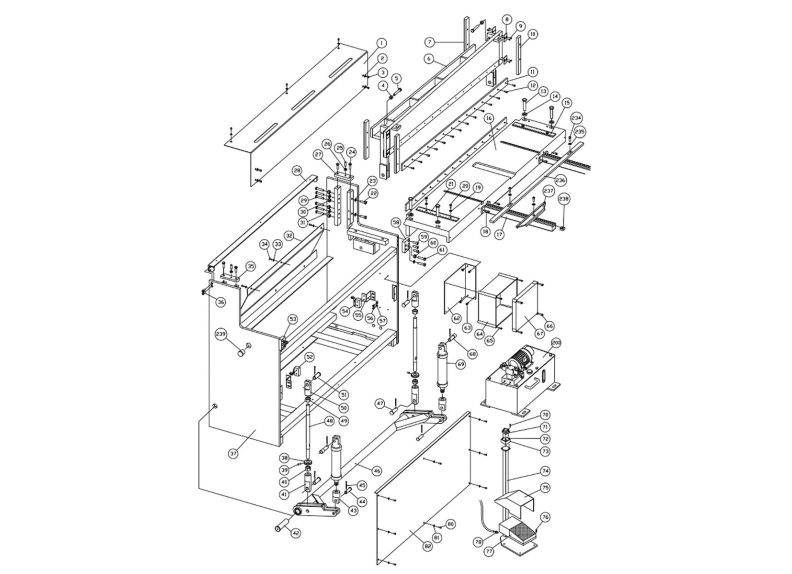 HS1452-1T Hydraulic Shear Assembly