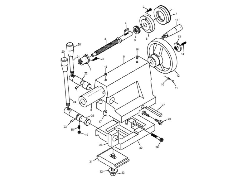 E-1340VS Tailstock Assembly