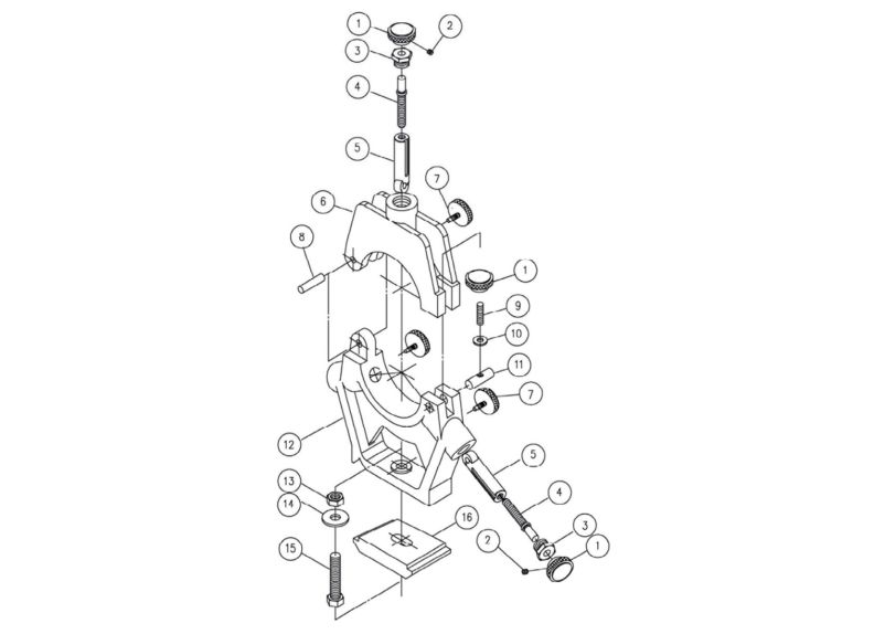 E-1340VS Steady Rest Assembly